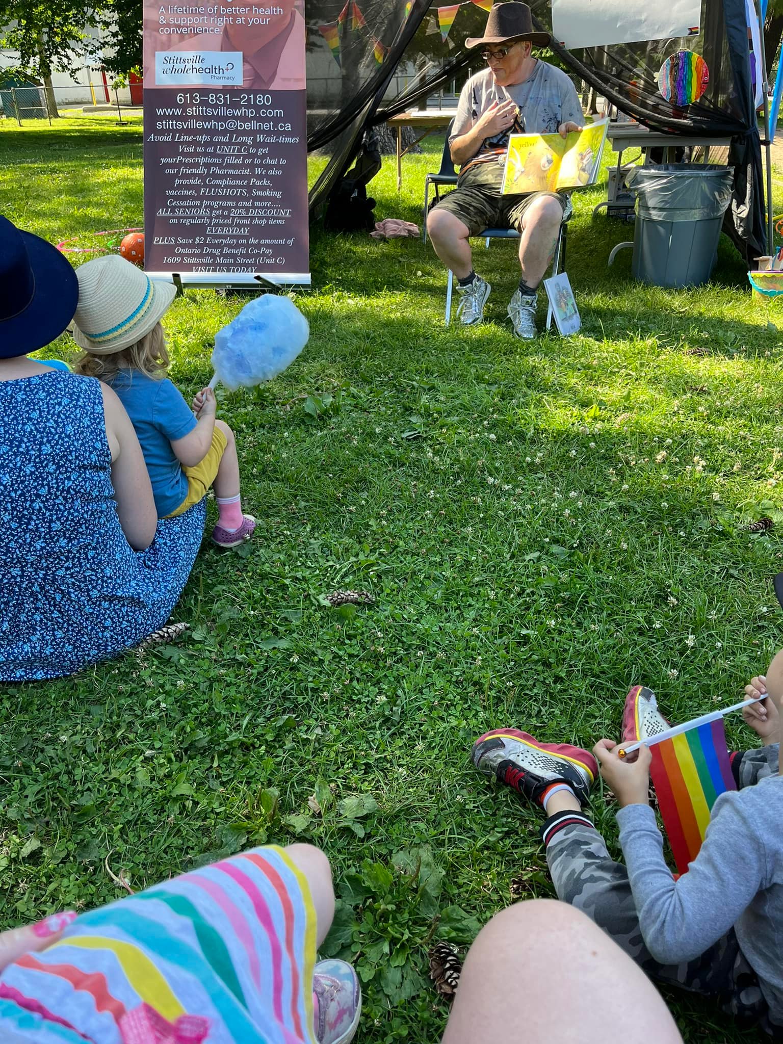 Reading at Kids Can area